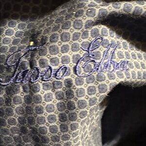 Tasso Elba Blue Geometric Dress Shirt